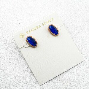 Kendra Scott Dark Blue Cat��s Eye Stud Earrings
